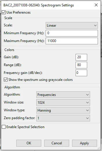 audacity settings