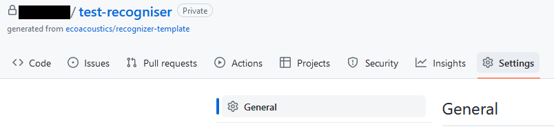 Picture of GitHub settings tab