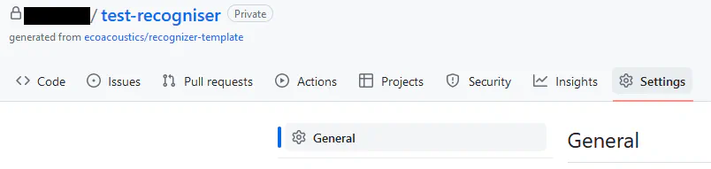 Picture of GitHub settings tab